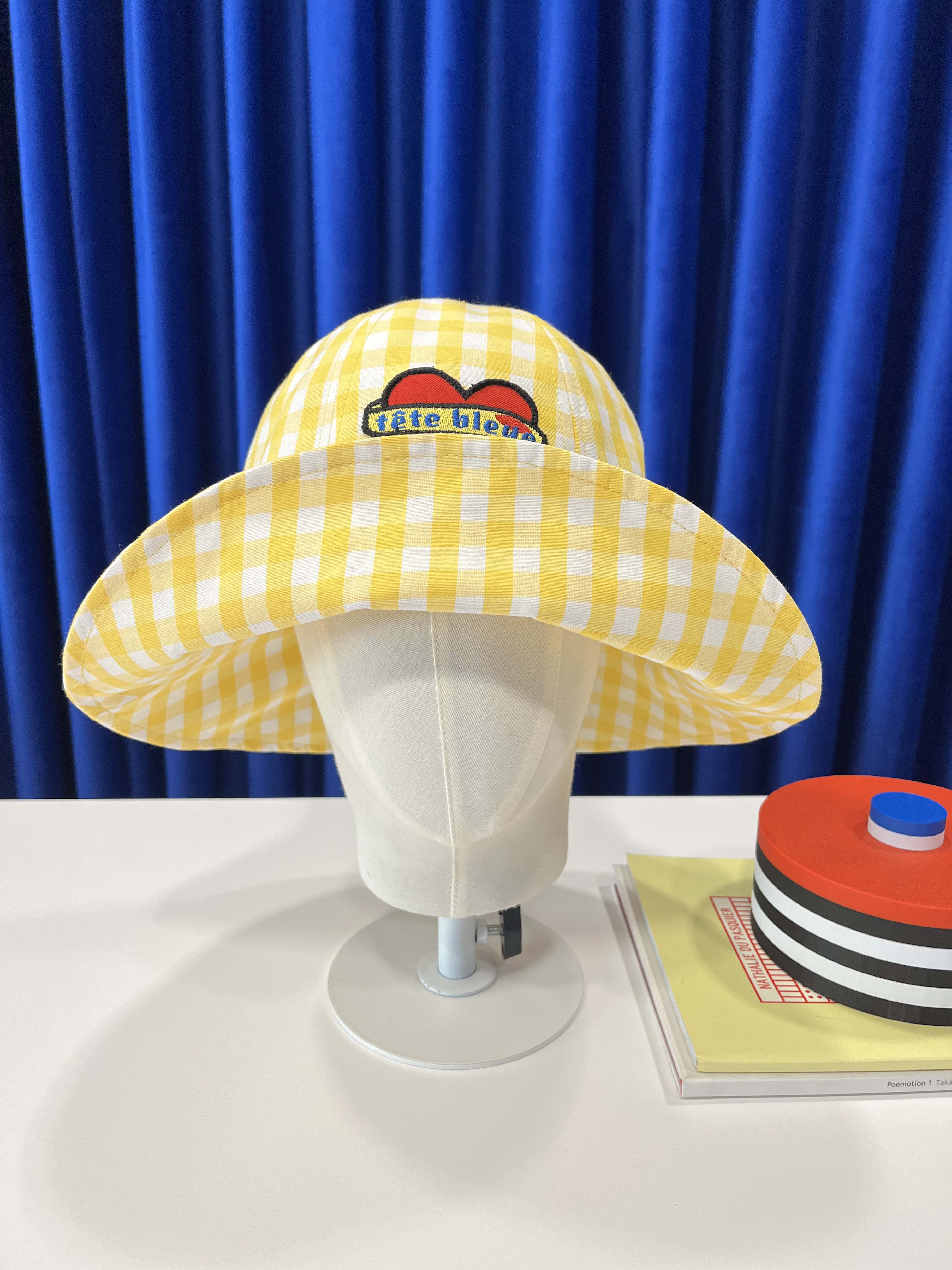 Bardot Heart-Patch Sun Hat | Yellow Vichy