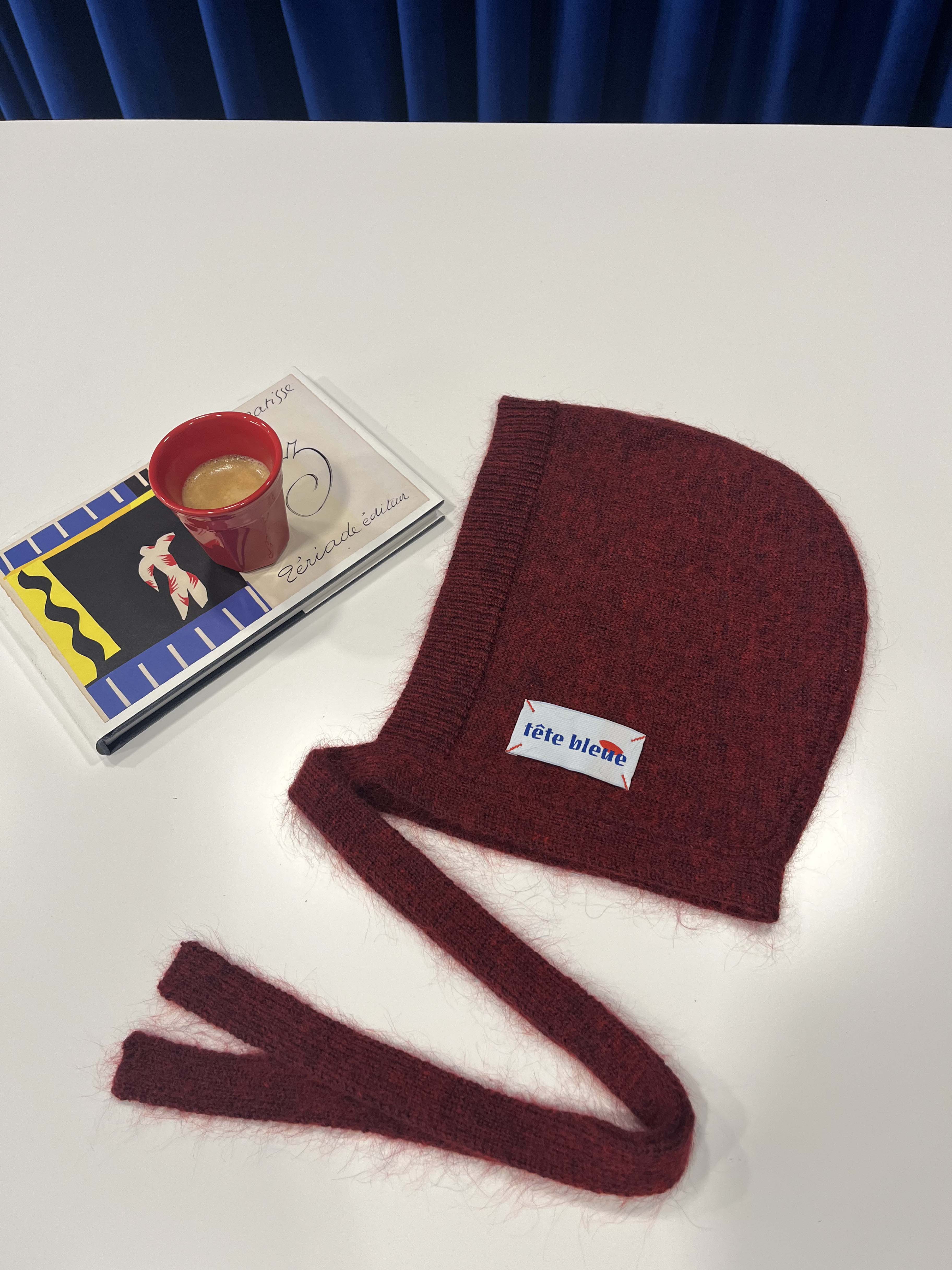 Elodie Bow-Tie Bonnet | Burgundy