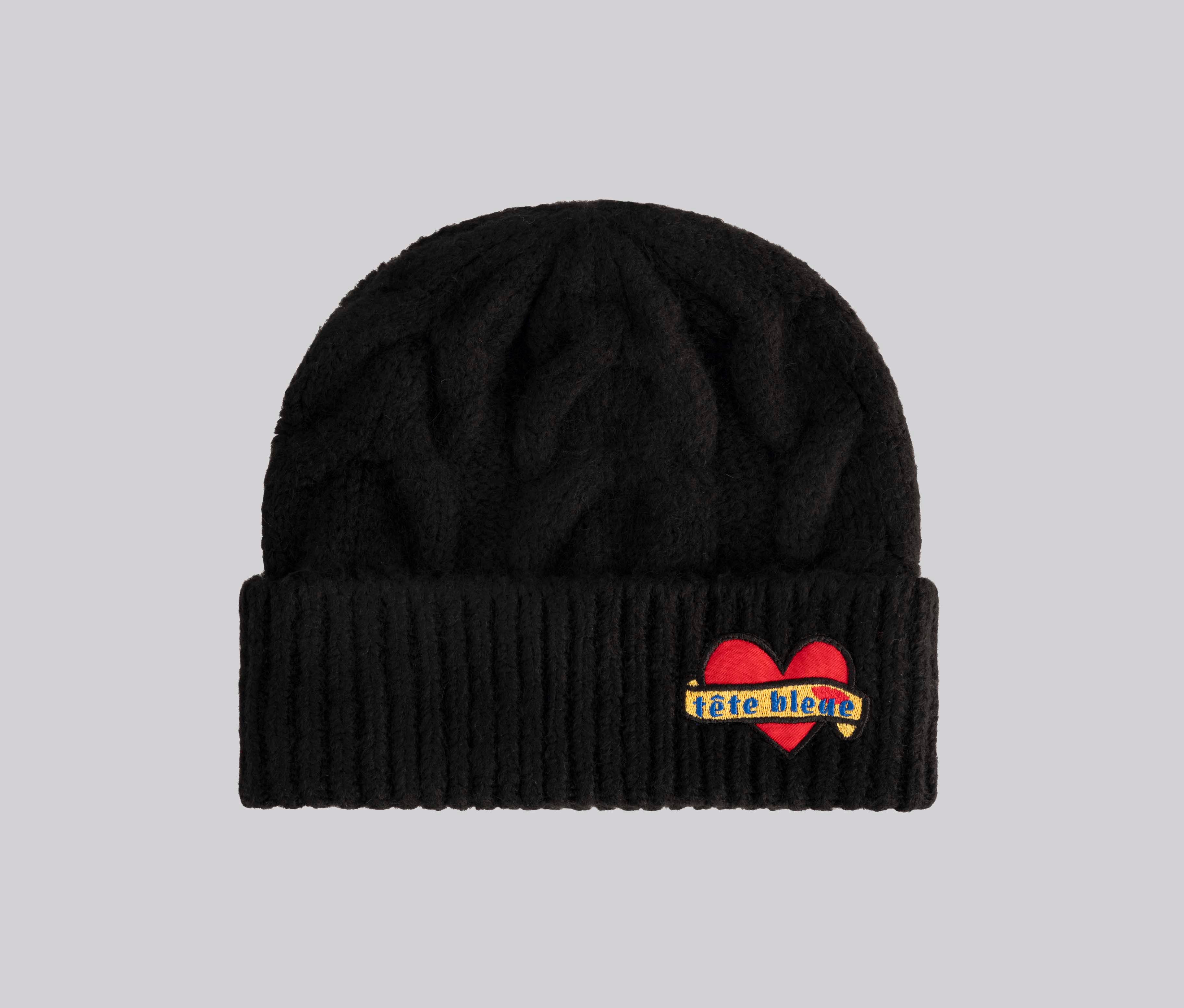 Percy Cable Knit Beanie | Black