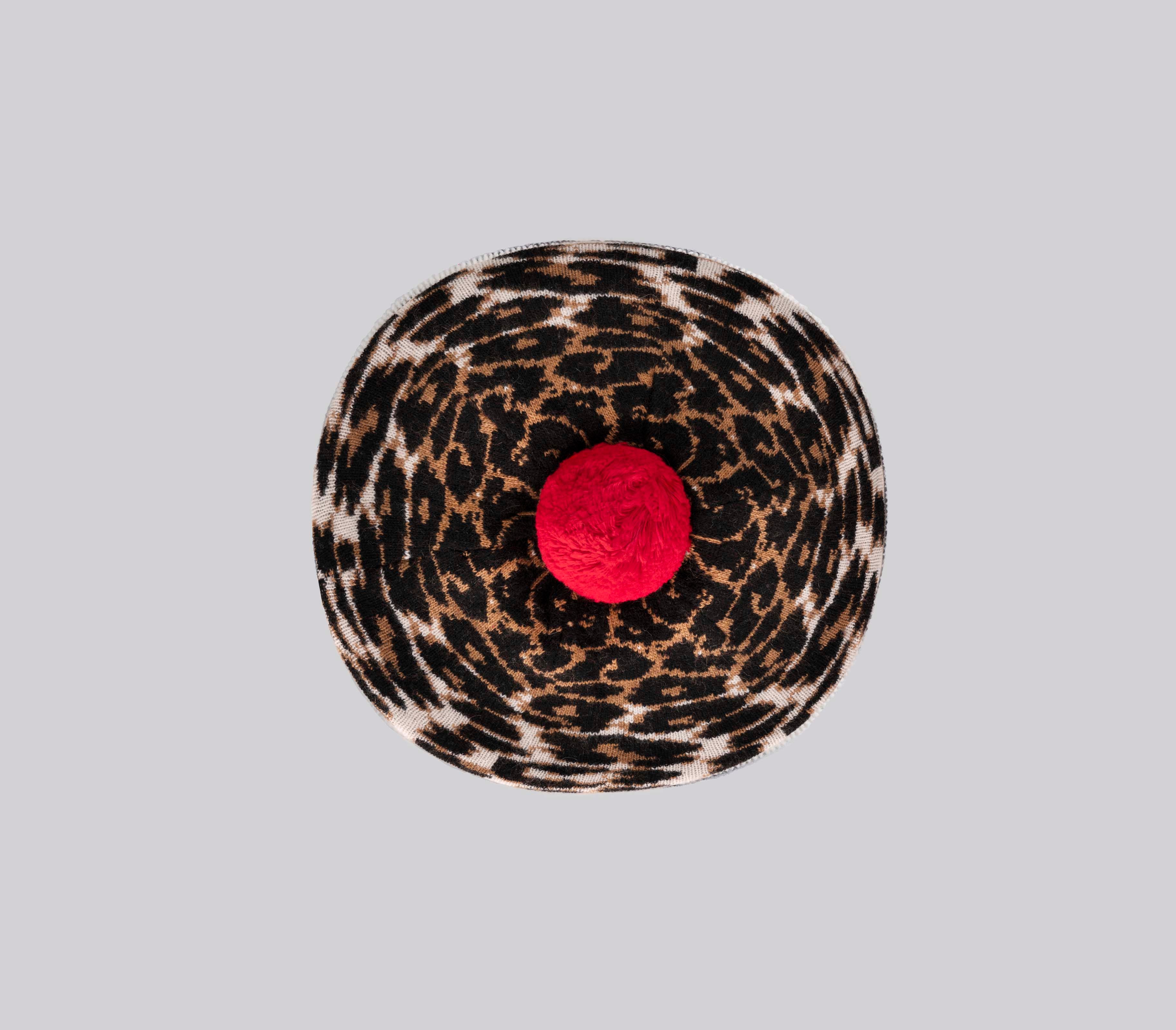 Clement Cashmere-Blend French Beret | Leopard