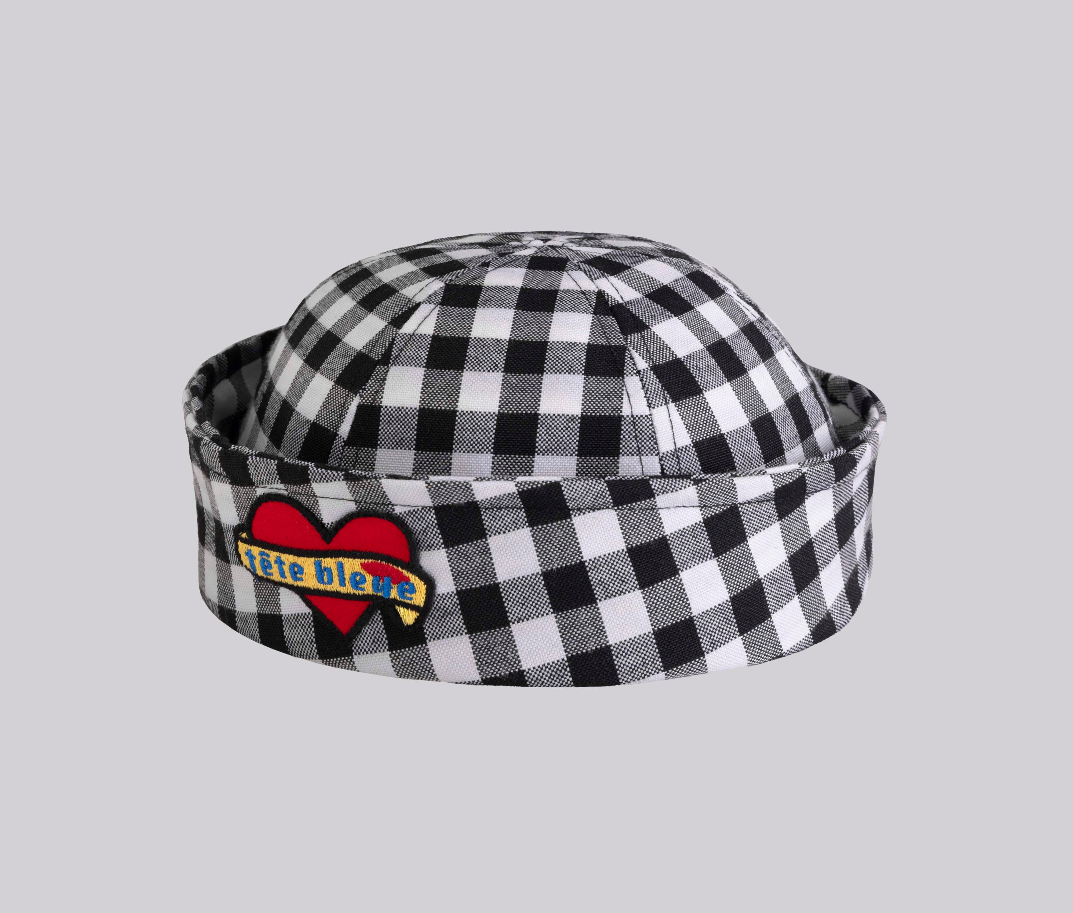Yvette Sailor Heart-Patch Dixie Cup | Vichy Black