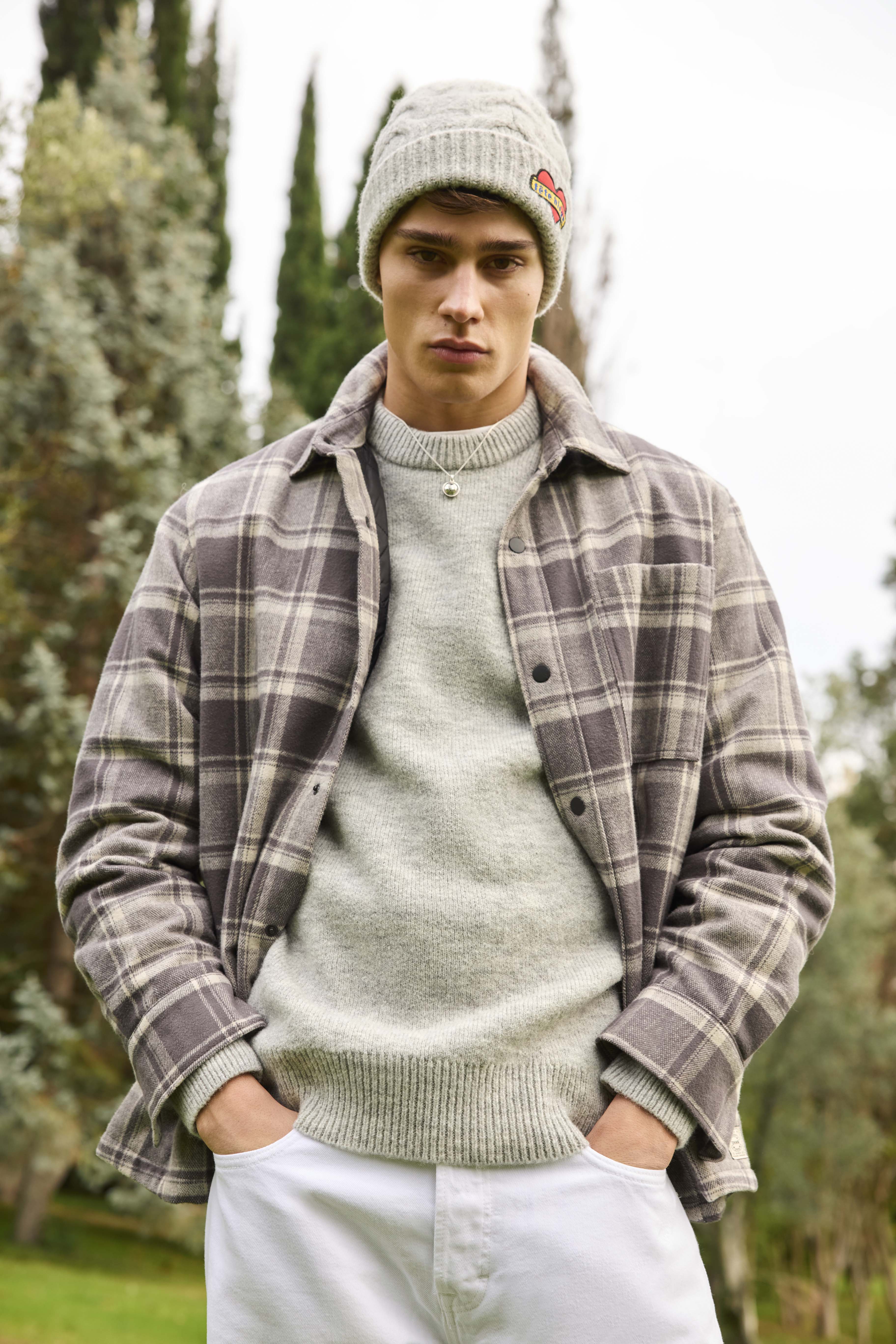 Percy Cable Knit Beanie | Gray