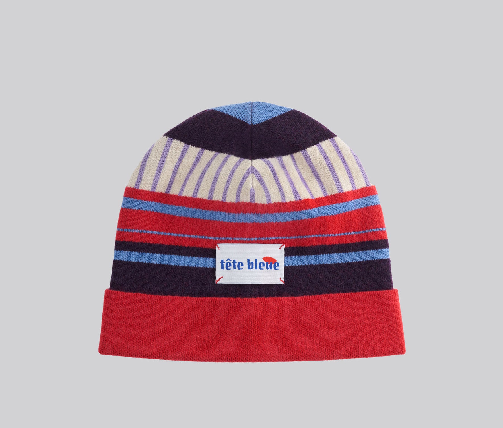 Noe Cashmere-Blend Graphic Beanie | Red